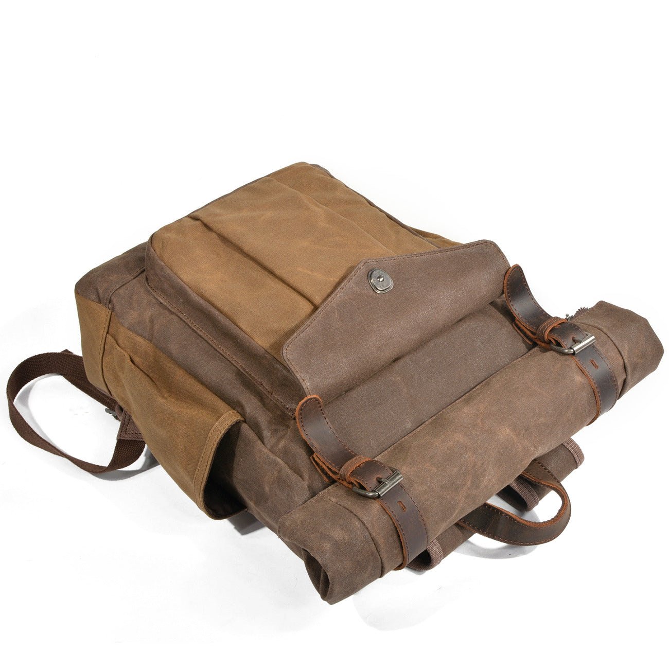 Men's Wax Canvas Backpack, Outdoor Hiking Large Capacity Waterproof Casual Travel Bag - UrbanNest Co