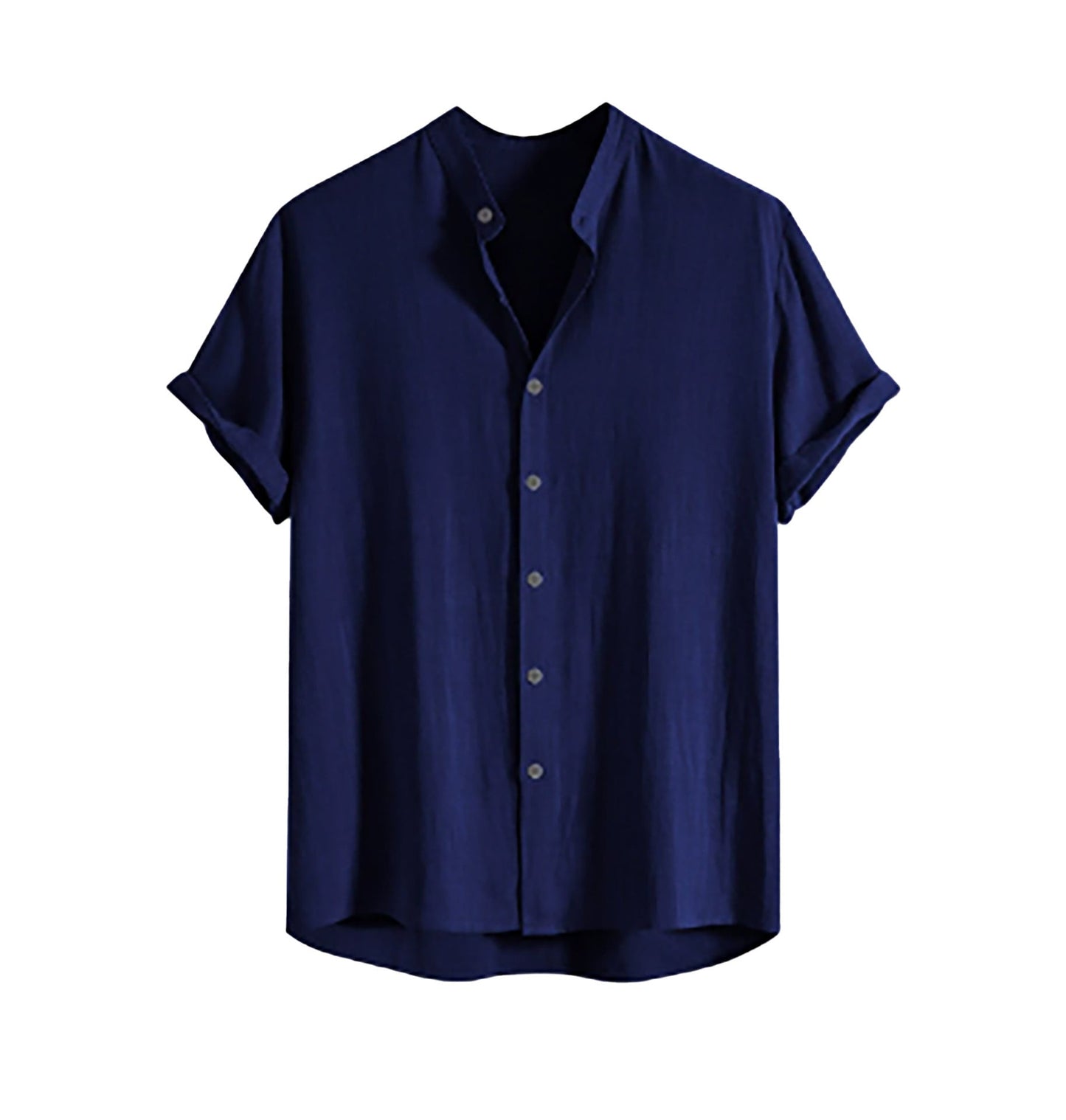 Men's Stand Collar Slim Fit Linen - Cotton Suit Set - UrbanNest Co