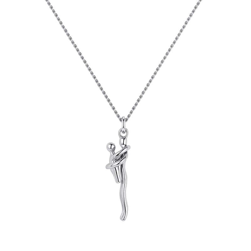 Necklace Embrace Pendant Necklace Mother - Daughter Embrace Clavicle Chain - UrbanNest Co