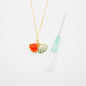 Green Shell Murano Aroma Necklace - Sunset Coral | Energy & Healing | Diffuse on the go | Sterling Silver - UrbanNest Co