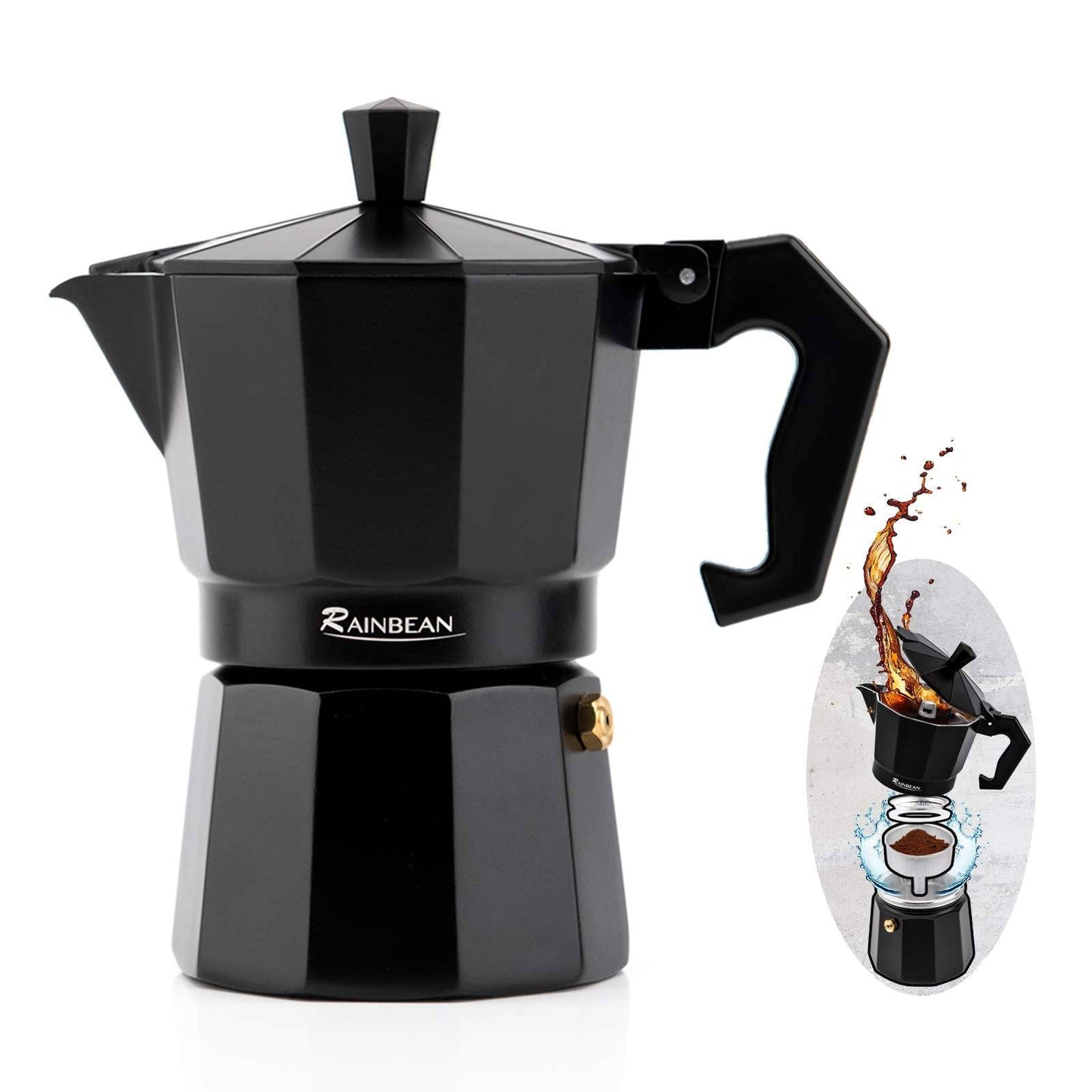 Classic Italian Moka Pot – Stovetop Espresso Maker (3 or 6 Cups) - UrbanNest Co