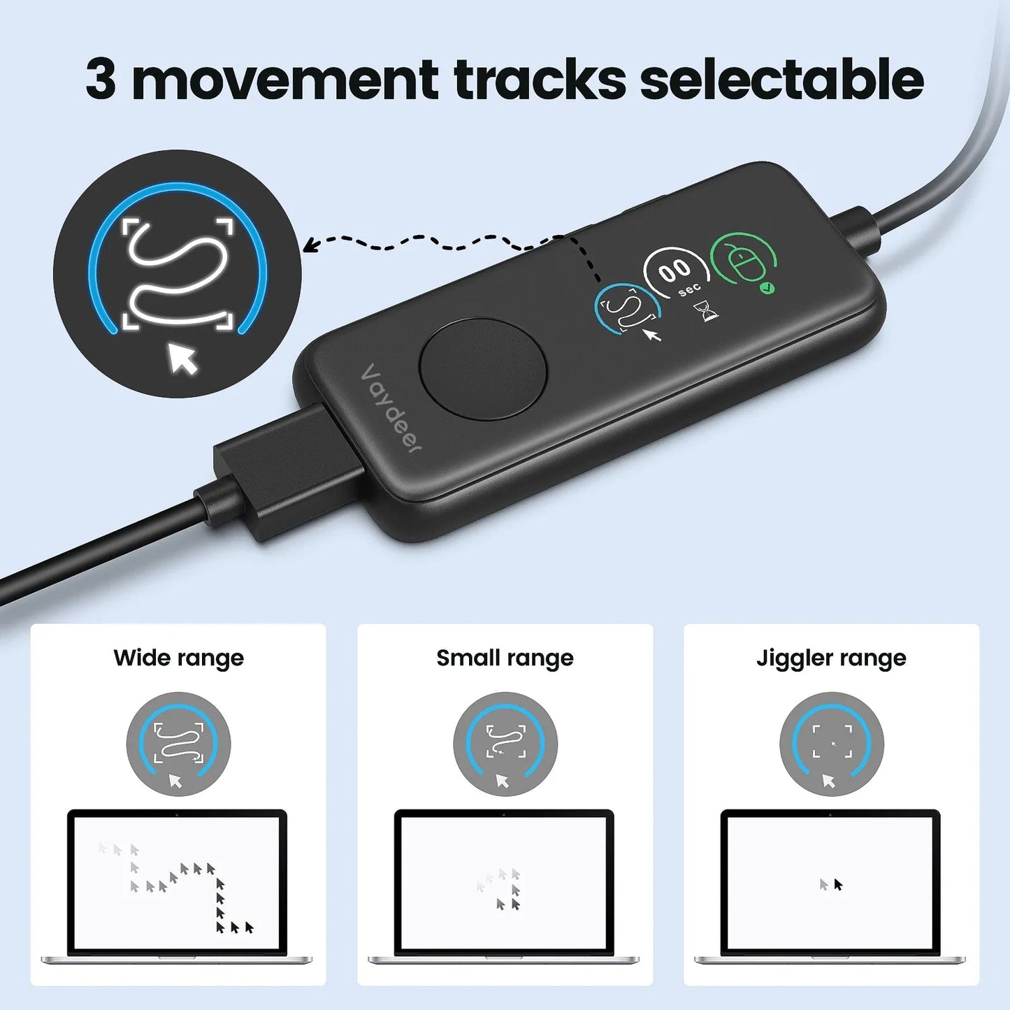 NNEOBA Fully Automatic USB Mouse Jiggler with HD Screen - UrbanNest Co