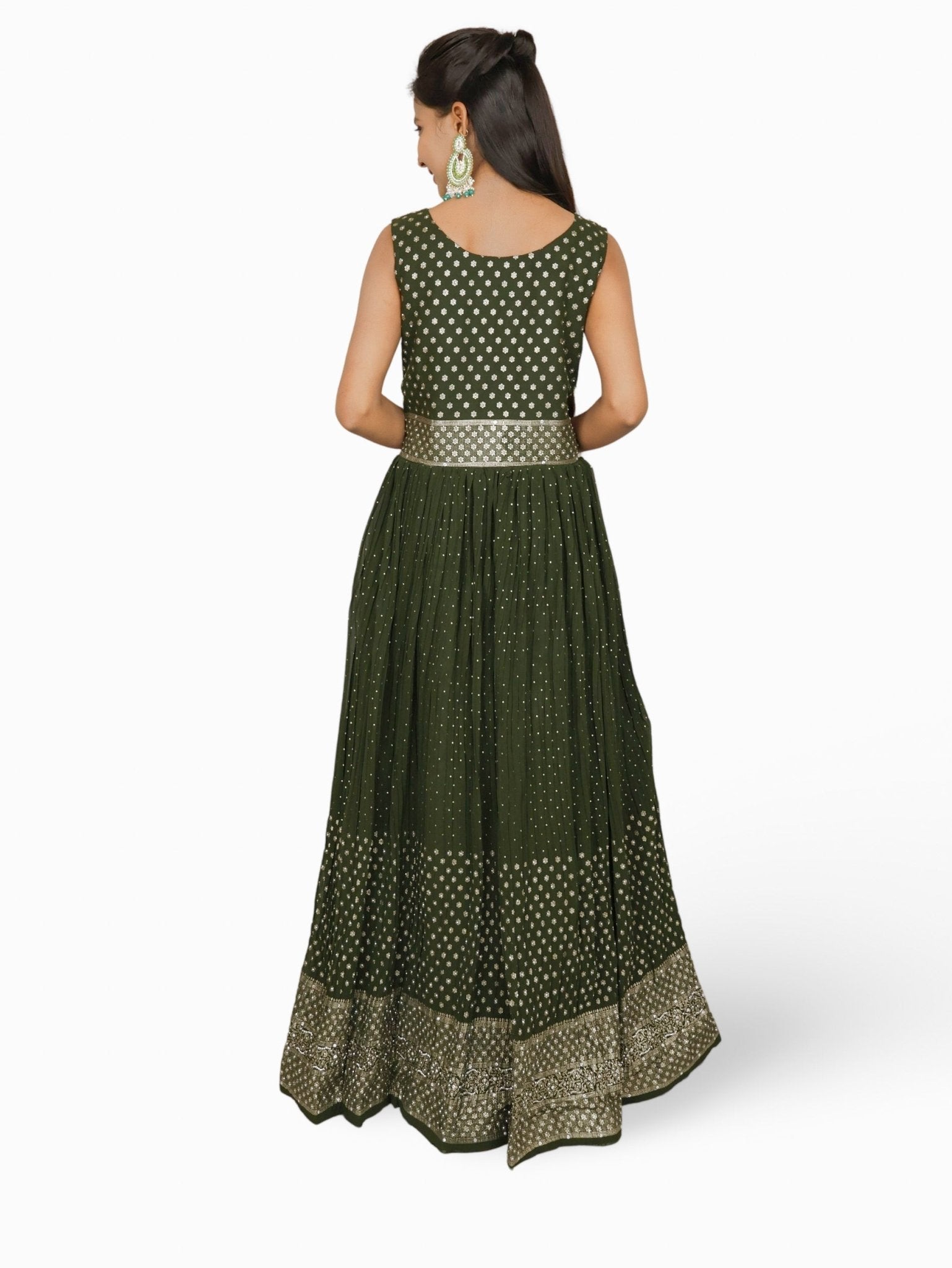 Gown with Stone & Kundan Work by Shreekama - UrbanNest Co