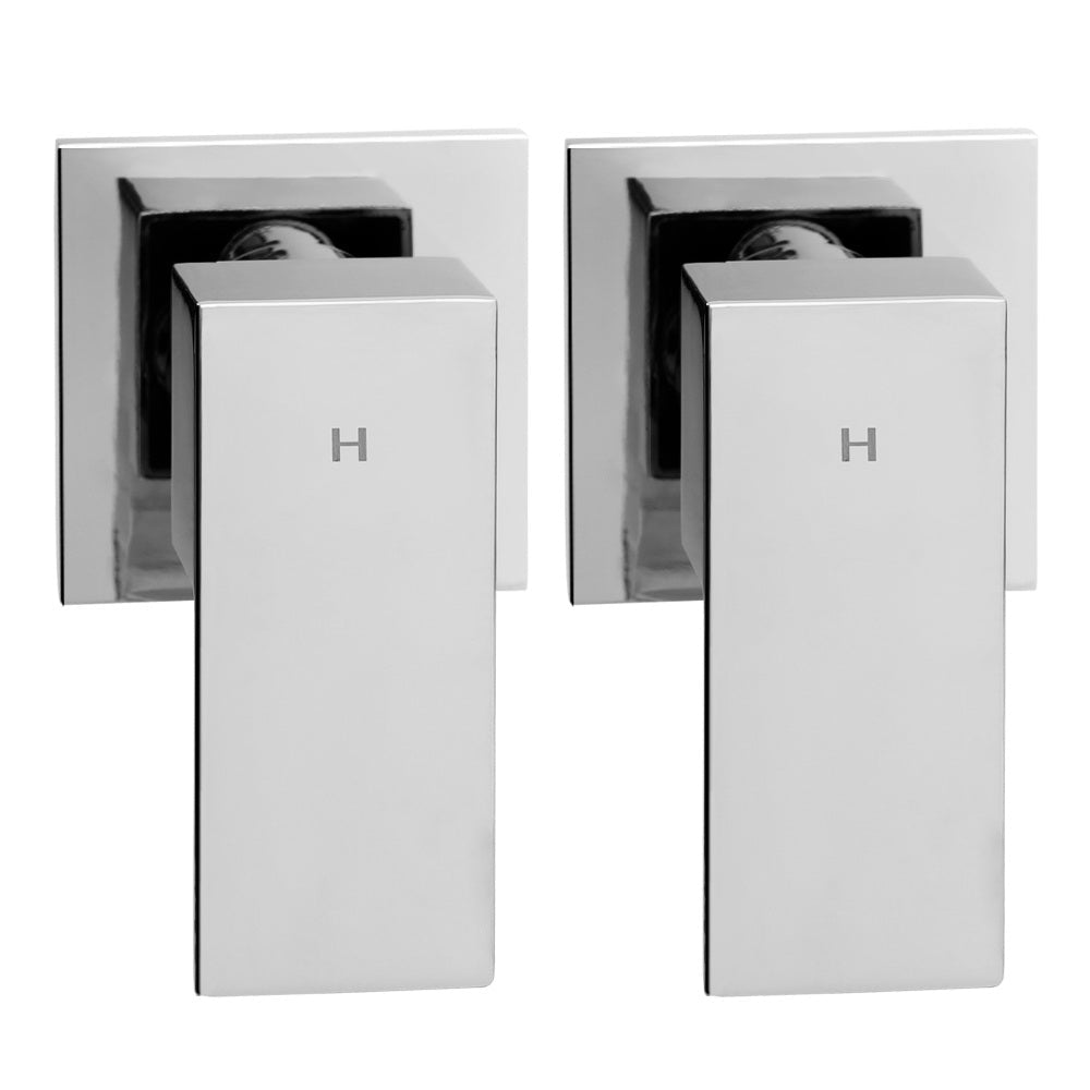 NNEDSZ Bathroom Taps Faucet Rain Shower Head Set Hot And Cold Diverter DIY Chrome - UrbanNest Co