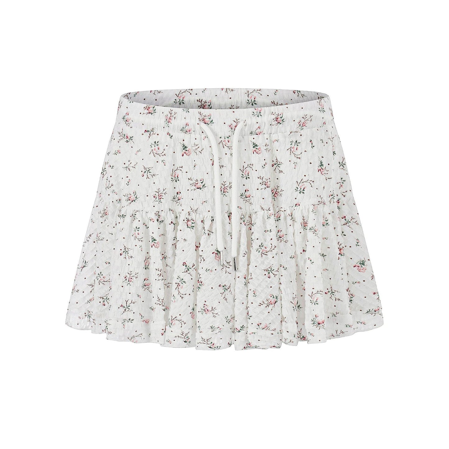 Floral High - Waisted A - Line Mini Skirt for Women, Flared Pleated Skirt with Anti - Slip Design - UrbanNest Co