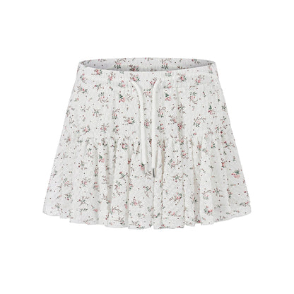 Floral High - Waisted A - Line Mini Skirt for Women, Flared Pleated Skirt with Anti - Slip Design - UrbanNest Co