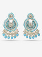 Delicate Pearl & Rhinestone Chandelier Earrings for Women by Shreekama - UrbanNest Co