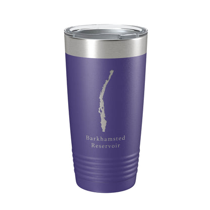 Barkhamsted Reservoir Tumbler Lake Map Travel Mug Insulated Laser Engraved Coffee Cup Connecticut 20 oz - UrbanNest Co