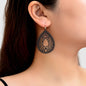 Fashion Hollow Black Green Geometric Water Drop Earrings Party Daily Holiday Jewelry - UrbanNest Co