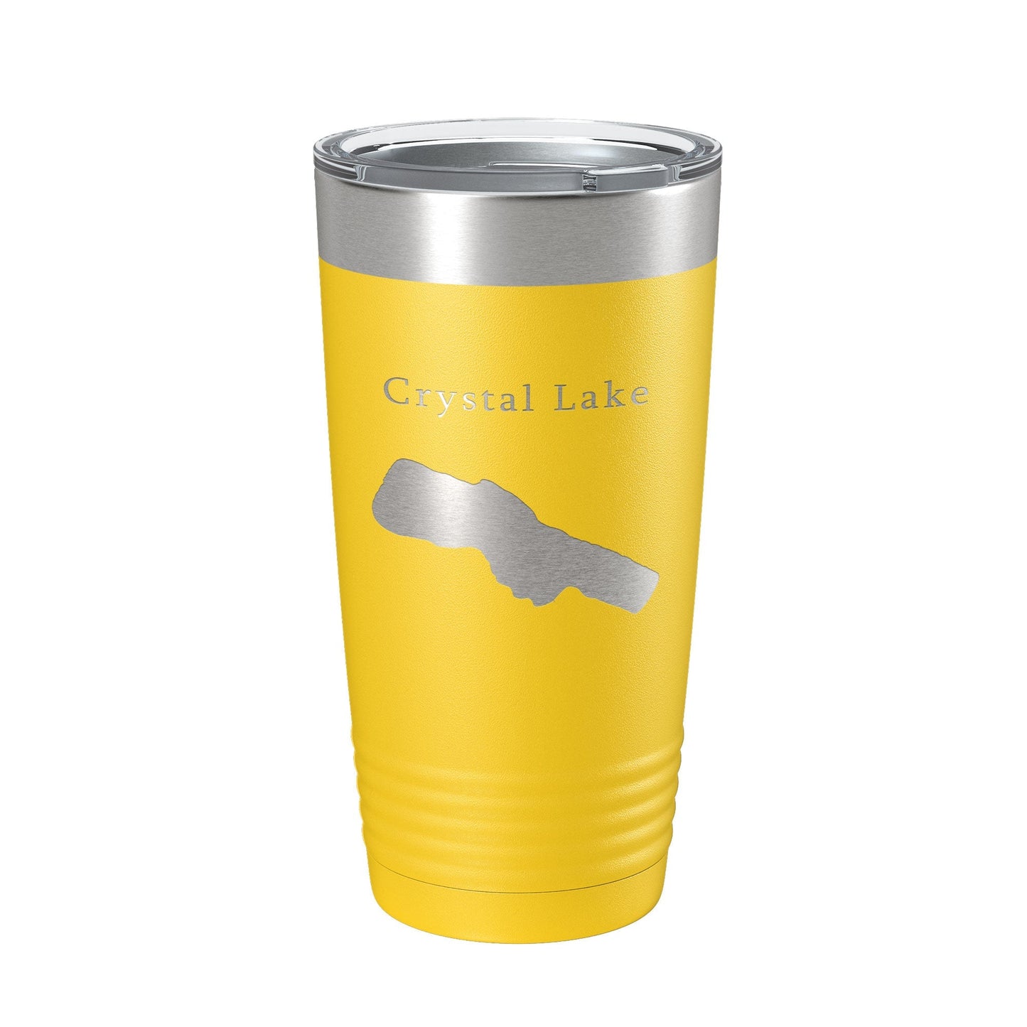 Crystal Lake Map Tumbler Travel Mug Insulated Laser Engraved Coffee Cup Michigan 20 oz - UrbanNest Co