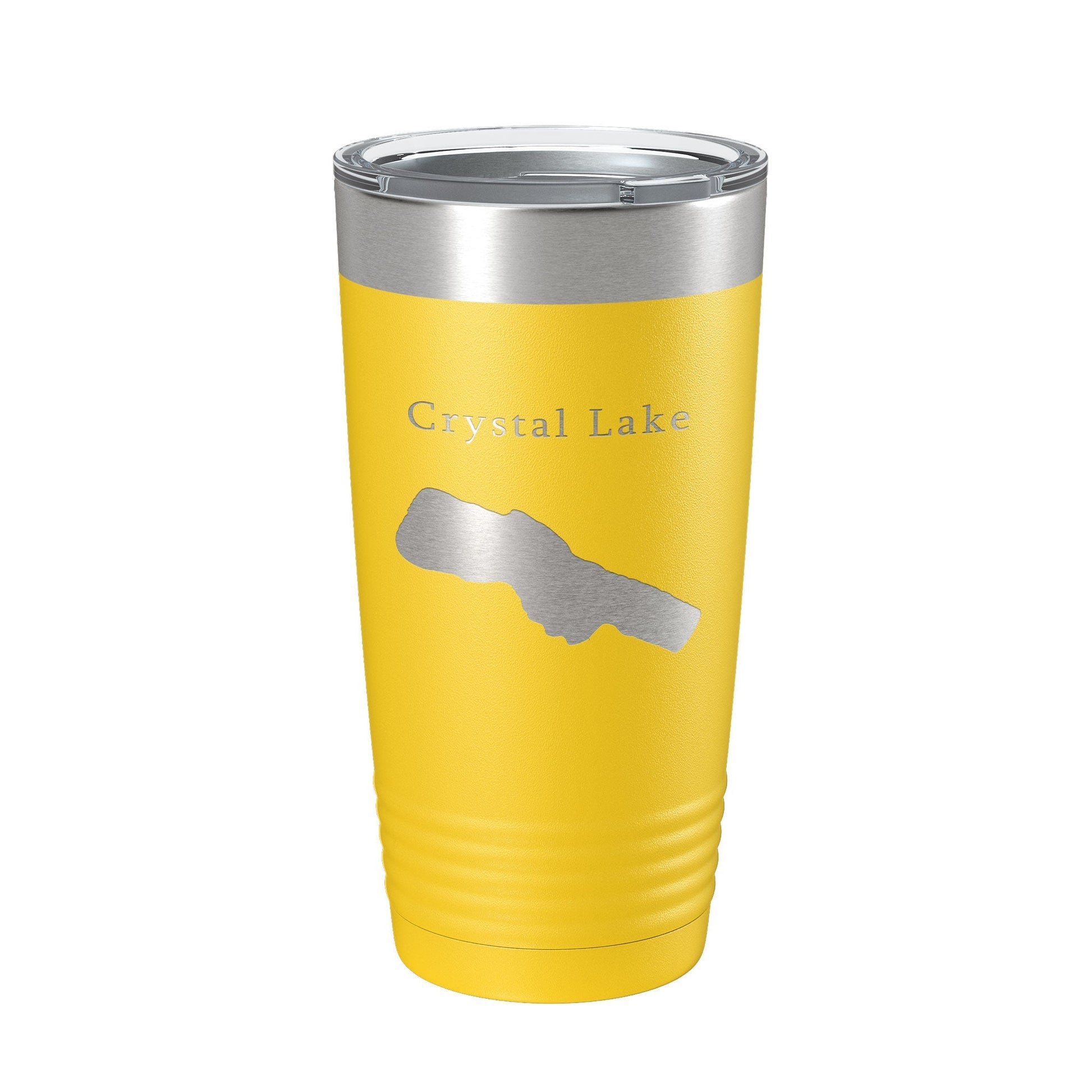 Crystal Lake Map Tumbler Travel Mug Insulated Laser Engraved Coffee Cup Michigan 20 oz - UrbanNest Co