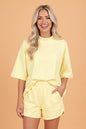 Solid Exposed Seam Mock Neck Tee & Shorts Set - UrbanNest Co