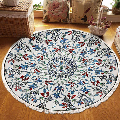 SOGA 2X 120cm Mandala Area Rug for Living Room Lounge Bedroom Anti - slip Doormat Home Decor - UrbanNest Co