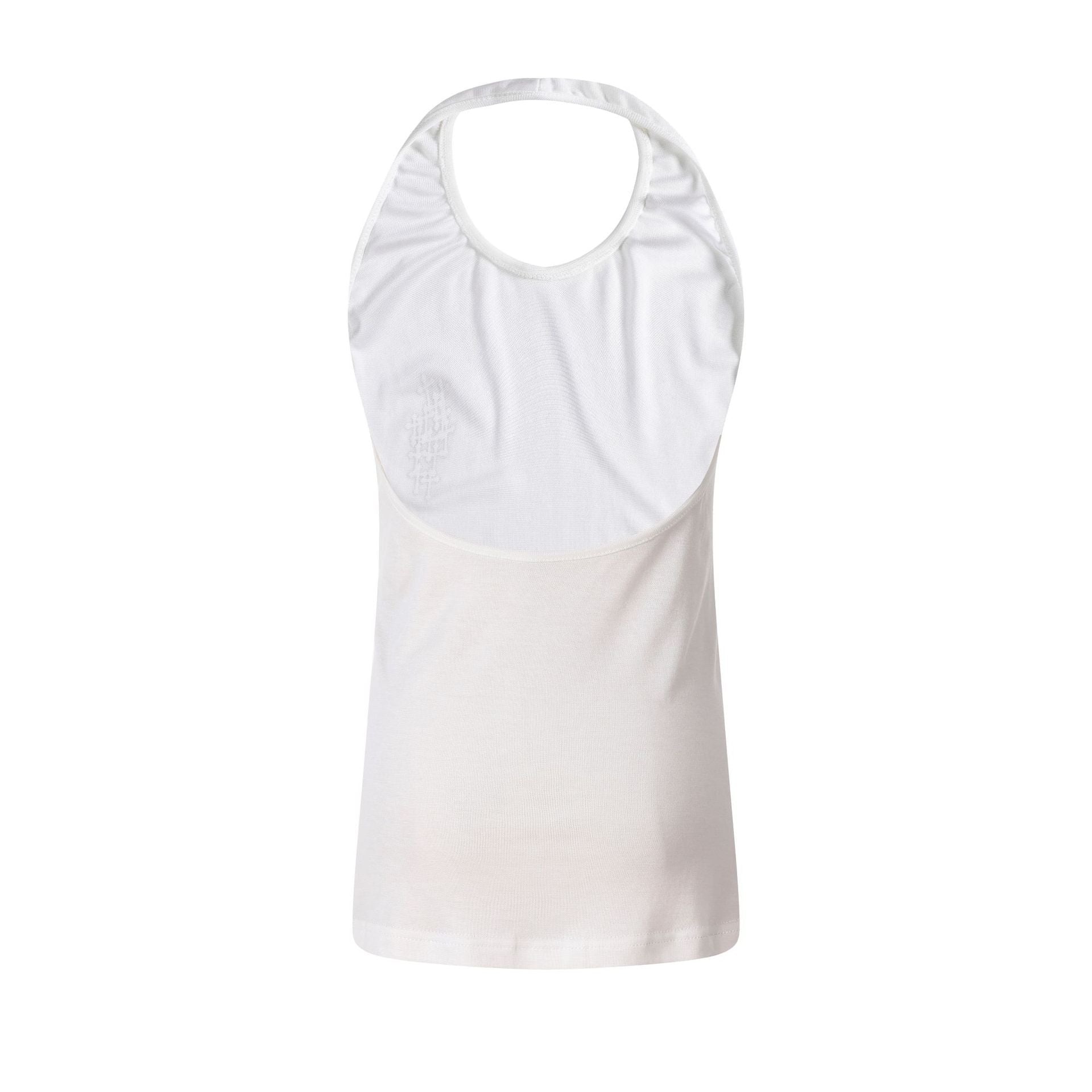 Gothic Letter Print Backless Design Pure Seductive Style Sleeveless Crop Top - UrbanNest Co