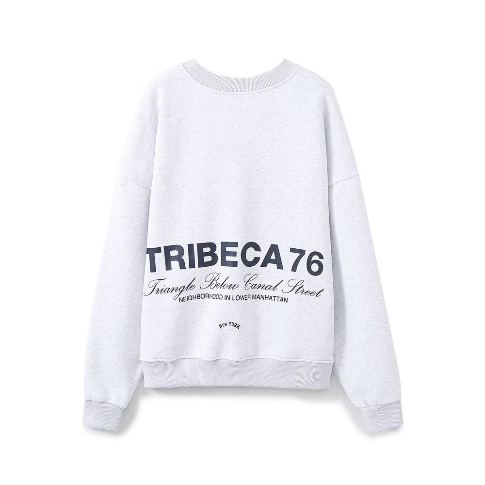 Loose text embroidered velvet hoodie - UrbanNest Co