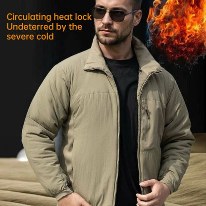 Men's Winter Warm Padded Jacket, Lightweight Hooded Tactical Parka, Outdoor Waterproof Windproof Cold - Weather Hiking Jacket. - UrbanNest Co
