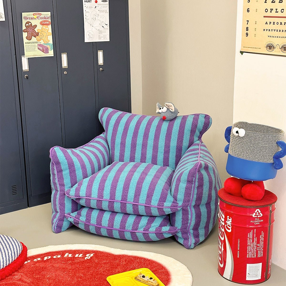 Playful Mind Striped Lazy Sofa Chair - UrbanNest Co