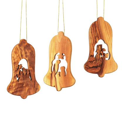 Olivenholz Krippen - Anhänger im 3er Set (ohne Rinde) | Baumschmuck & Weihnachtsdeko für Advent und Weihnachten - UrbanNest Co