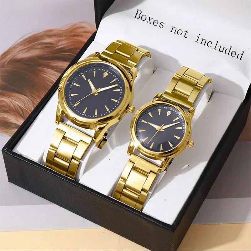 Couple Quartz Gold Watches Set - UrbanNest Co
