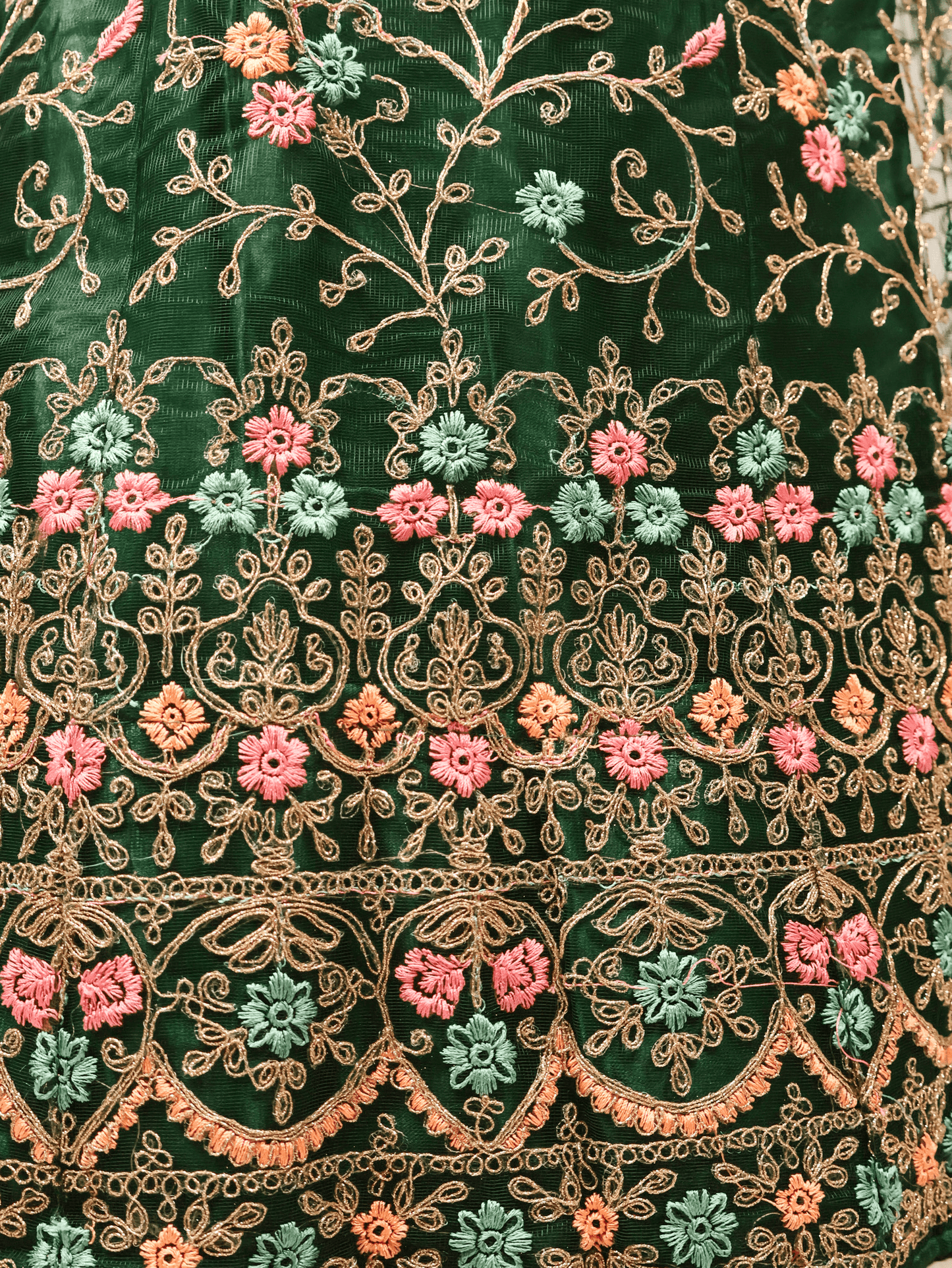 Semi - Stitched Lehenga with Embroidery & Zari Thread Work by Shreekama - UrbanNest Co