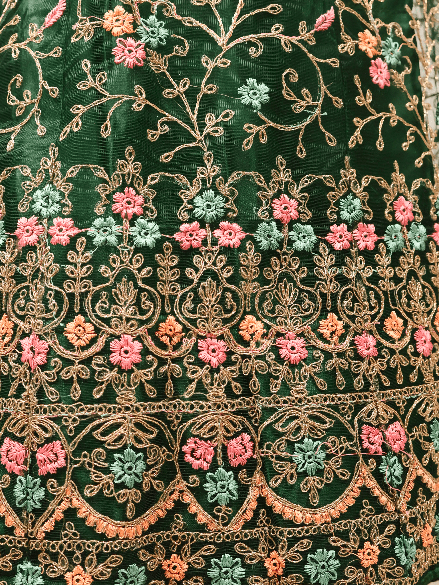 Semi - Stitched Lehenga with Embroidery & Zari Thread Work by Shreekama - UrbanNest Co