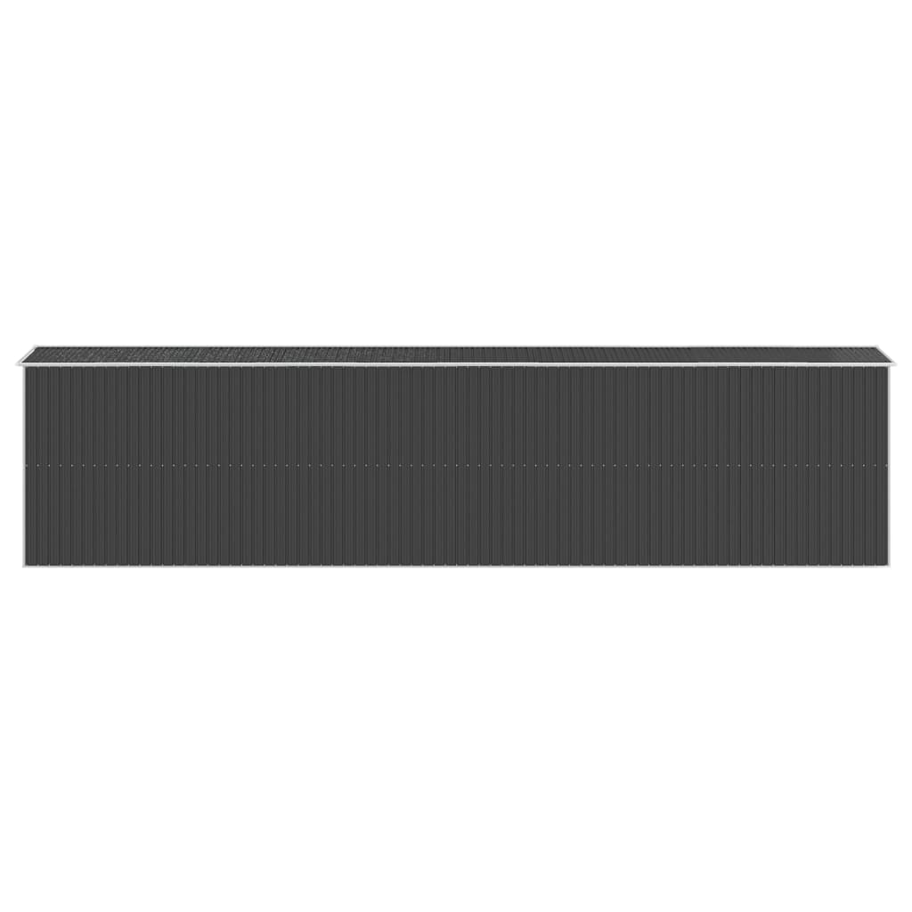 NNEVL Garden Shed Anthracite 192x855x223 cm Galvanised Steel - UrbanNest Co