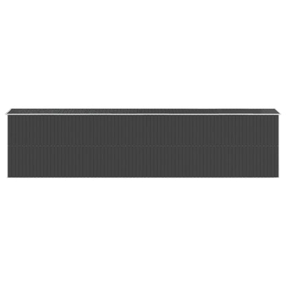 NNEVL Garden Shed Anthracite 192x855x223 cm Galvanised Steel - UrbanNest Co