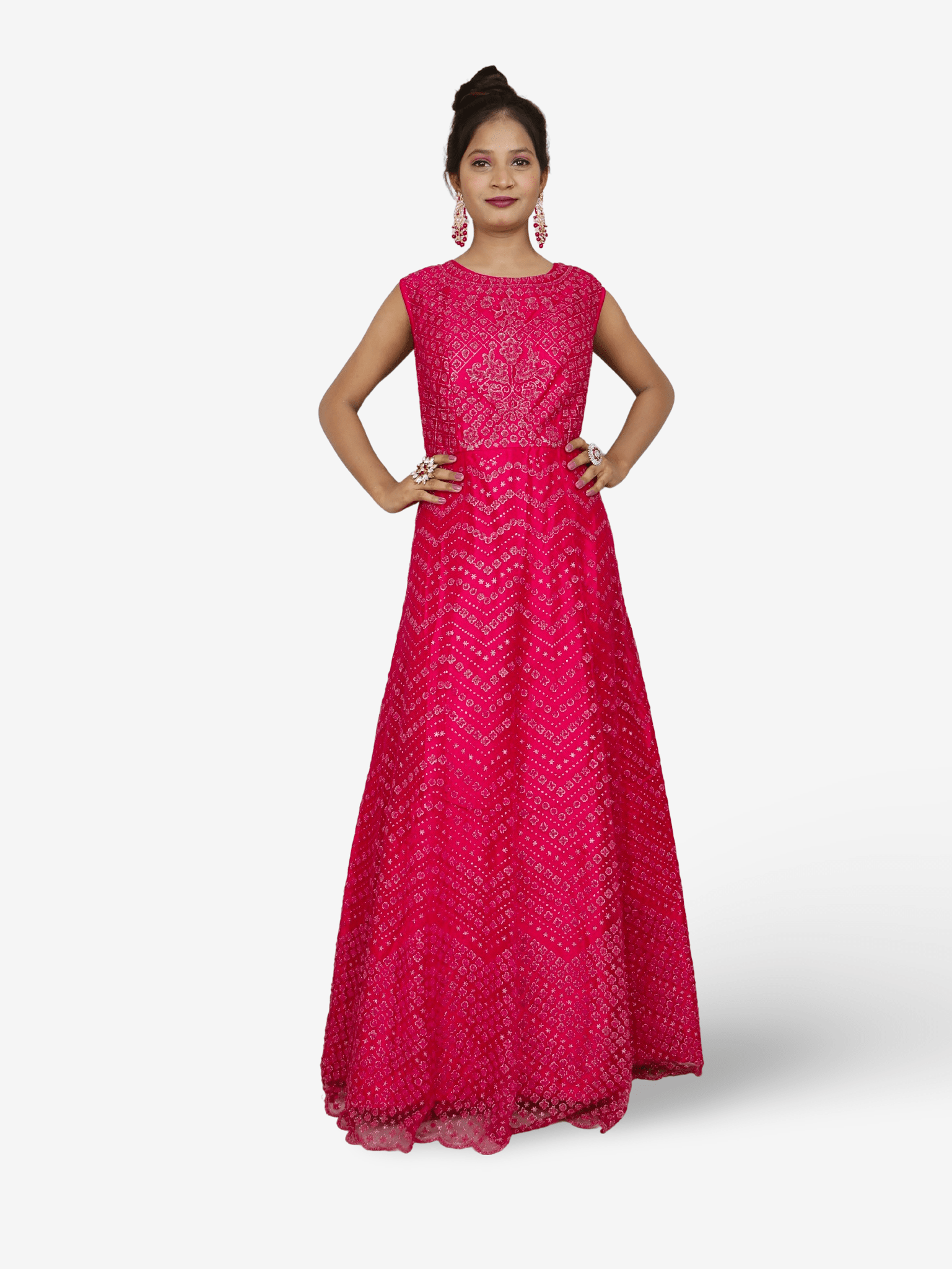 Gown with Glitter & Shimmery effect for Women by Shreekama - UrbanNest Co