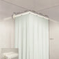 Foldable Shower Curtain Set, Invisible Waterproof Polyester Shower Divider, Retractable for Wet & Dry Zone Separation. - UrbanNest Co