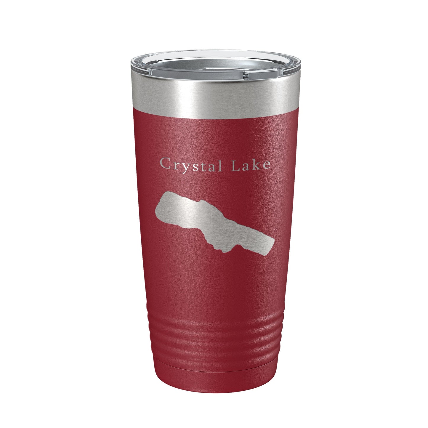 Crystal Lake Map Tumbler Travel Mug Insulated Laser Engraved Coffee Cup Michigan 20 oz - UrbanNest Co
