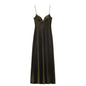 Simple solid color suspender velvet dress - UrbanNest Co
