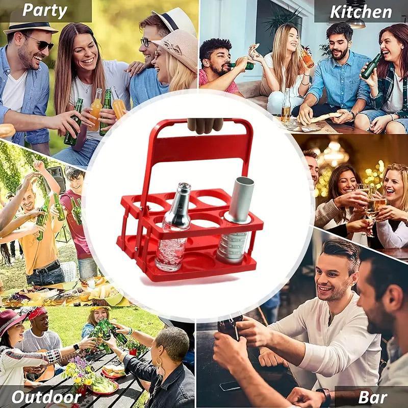 Portable Foldable Plastic Beer Carrier Basket Drinks Storage Tote Stand Holder - UrbanNest Co