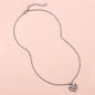 Anniversary Jewelry Silver Chain Full Rhinestone Butterfly Heart Charm Necklace - UrbanNest Co