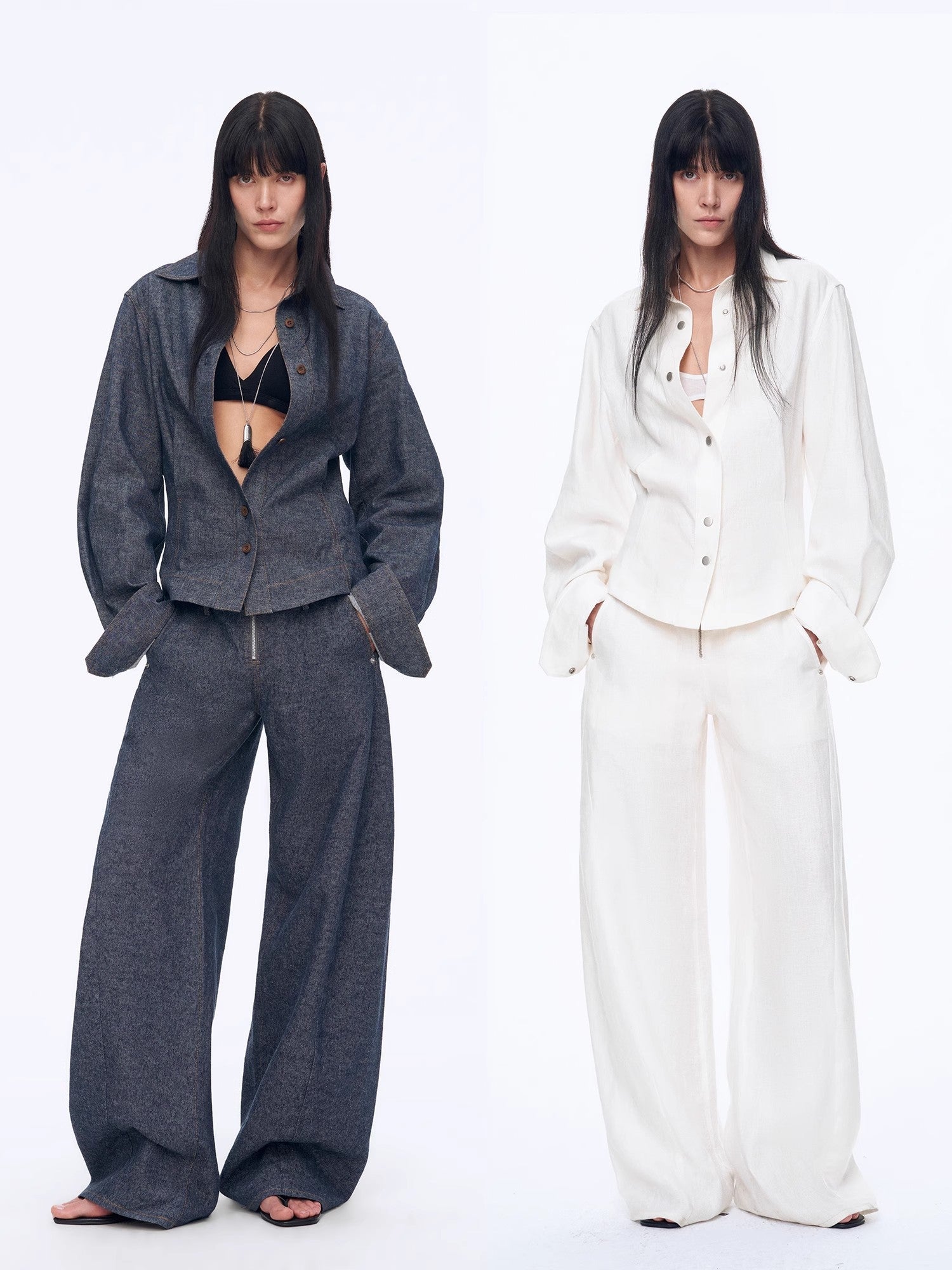 "Berlin Afternoon Tea" Refreshing breathable twill linen deconstructed silhouette old money style waist shirt top - UrbanNest Co
