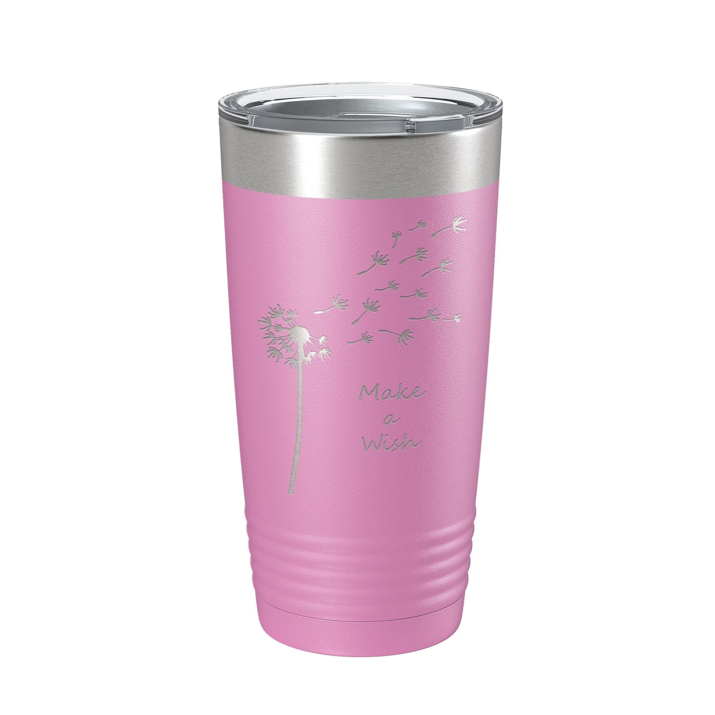 Dandelion Make A Wish Tumbler Travel Mug Gift Mom Daughter Her Women Girls Insulated Laser Engraved Coffee Cup 20 oz - UrbanNest Co