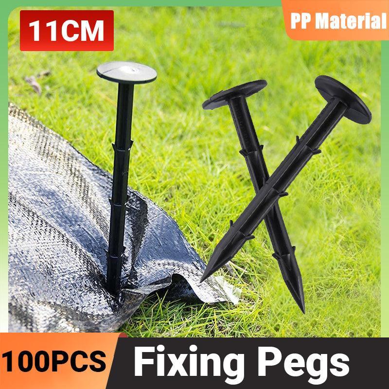 200x Grass Pegs Lawn Turf Weed Mat Plastic Pins Stakes Anchor Lawn Sod Fasten - UrbanNest Co