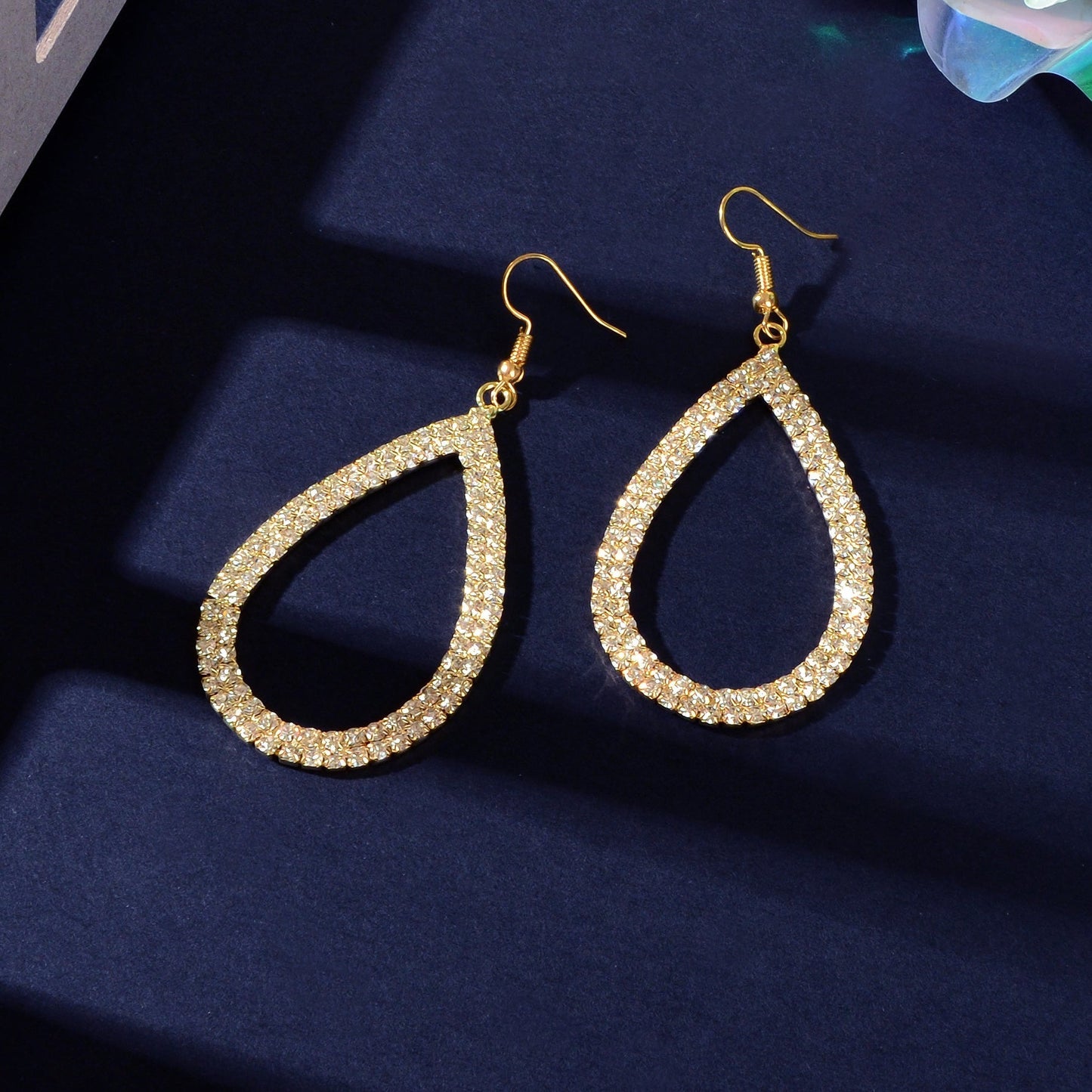 Shinning Full Rhinestone Water Drop Earrings Luxury Wedding Birdal Prom Jewelry - UrbanNest Co