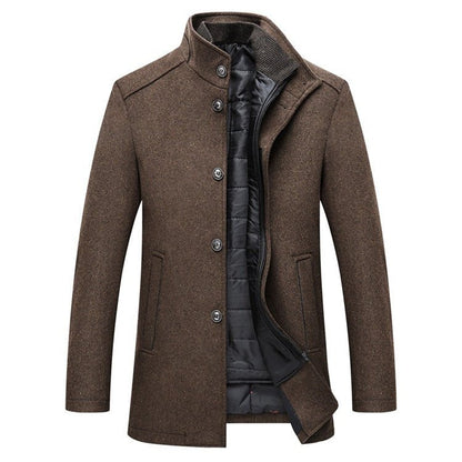 Winter Men Wool Jacket Slim Fit Thick Warm Coat - UrbanNest Co