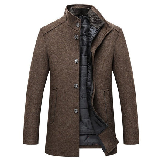 Winter Men Wool Jacket Slim Fit Thick Warm Coat - UrbanNest Co