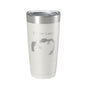 Carter Lake Map Tumbler Travel Mug Insulated Laser Engraved Coffee Cup Iowa Omaha Nebraska 20 oz - UrbanNest Co