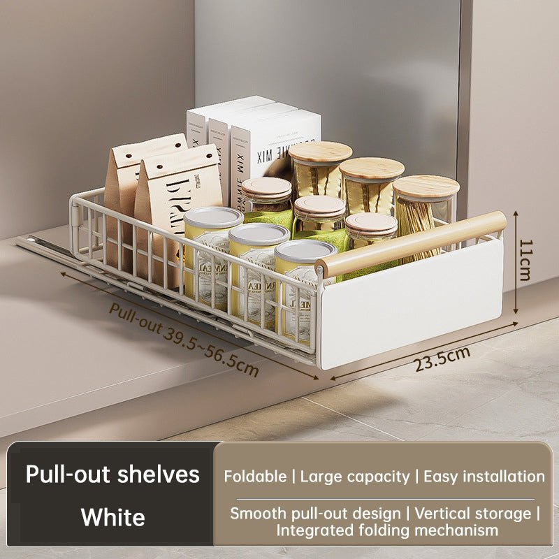 New Kitchen Pull - Out Cabinet Organizer, Sliding Rail Drawer for Spice and Bottle Storage - UrbanNest Co