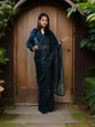 Designer Saree with Rhinestones & Sequin Work by Shreekama - UrbanNest Co