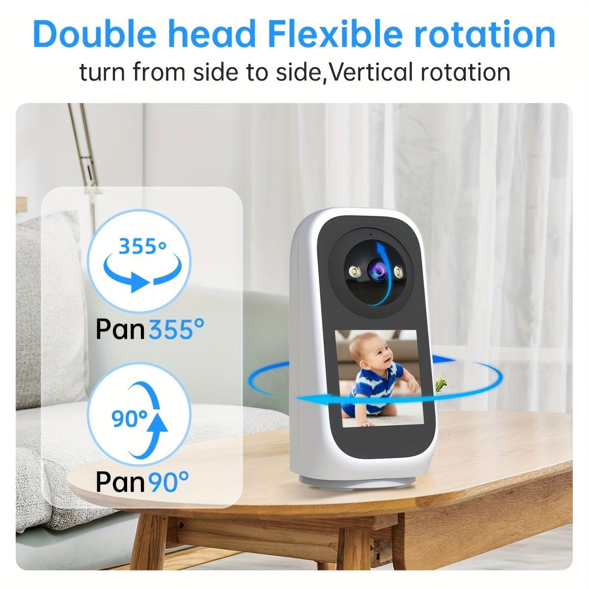 Indoor 3MP PTZ WiFi Surveillance Camera - UrbanNest Co