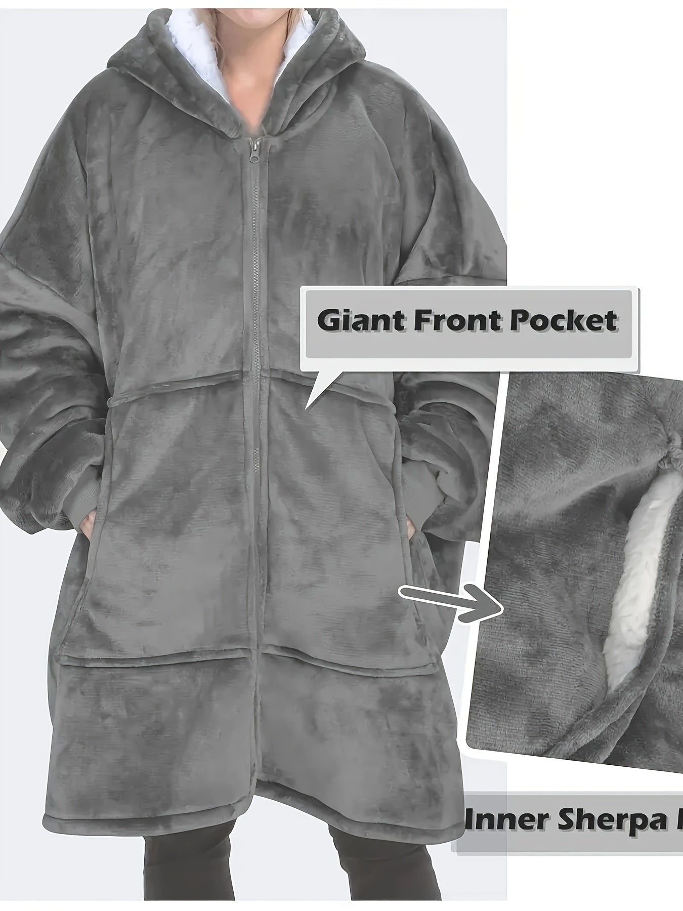 Men's Deep Gray Hooded Zip - Up Jacket - UrbanNest Co
