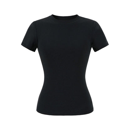 Round neck short sleeved T-shirt for women - UrbanNest Co