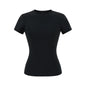 Round neck short sleeved T-shirt for women - UrbanNest Co