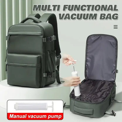 Ryanair Approved 40x20x25 Cabin Bag - Vacuum Compression Travel Backpack & 42x29x15 Storage Bag, Laptop Compartment - UrbanNest Co