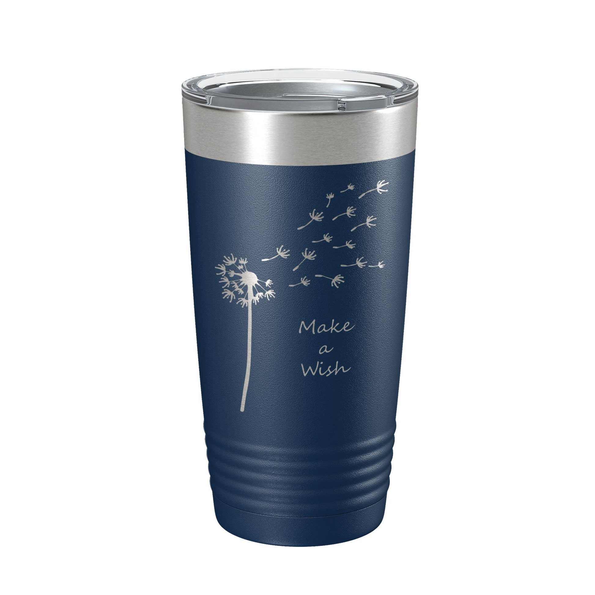 Dandelion Make A Wish Tumbler Travel Mug Gift Mom Daughter Her Women Girls Insulated Laser Engraved Coffee Cup 20 oz - UrbanNest Co