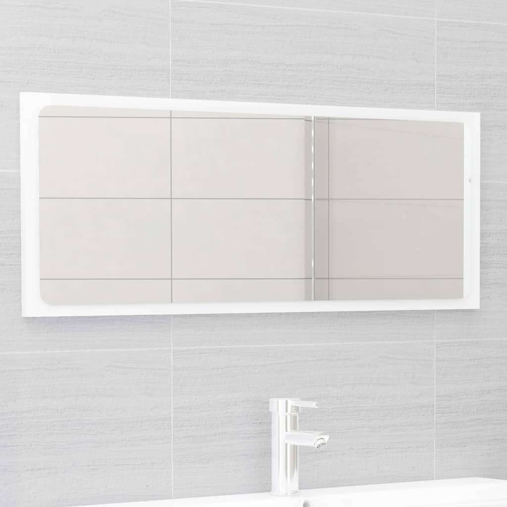 NNEVL 2 Piece Bathroom Furniture Set High Gloss White Chipboard - UrbanNest Co