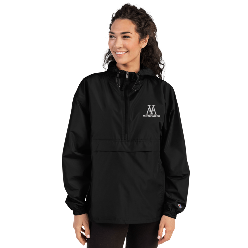 Embroidered Motovated Packable Jacket - UrbanNest Co